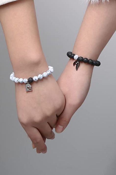 2PCS Matching Half Heart-Shaped bracelets for Couples Connecting love Bracelets gifts for Bf Gf Women Men Lovers Friends Anniversary Valentines Day Christmas Gifts Beaded Bracelets Jewelry Set Gifts For Bf, Rock Bracelets, Bracelets For Couples, Friend Anniversary, Half Heart, Lava Rock Bracelet, Bf Gifts, Bf Gf, Couple Bracelets