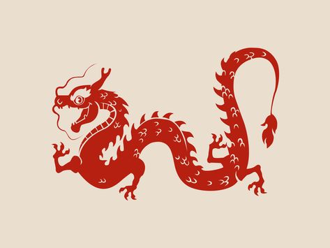 Chinese Dragon Simple, Dragon Illustration Design, Logo Design Dragon, Dragon Illustration Art, Chinese Dragon Illustration, Dragon In Chinese, Japan Culture Art, Traditional Japanese Dragon, Chinese Dragon Drawing