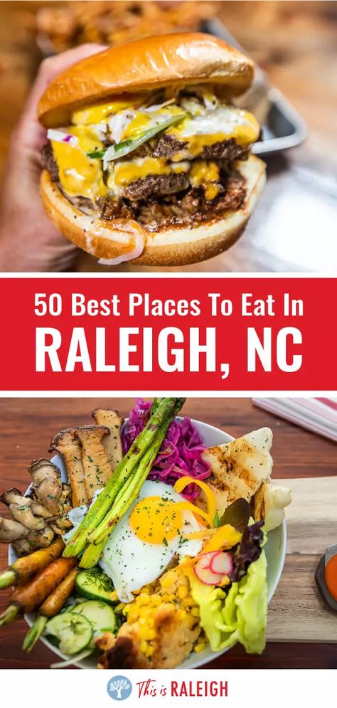 Raleigh Restaurants, North Carolina Food, Lunch Places, North Carolina Travel, Best Burgers, Unique Restaurants, Raleigh North Carolina, Bucket Lists, Good Burger