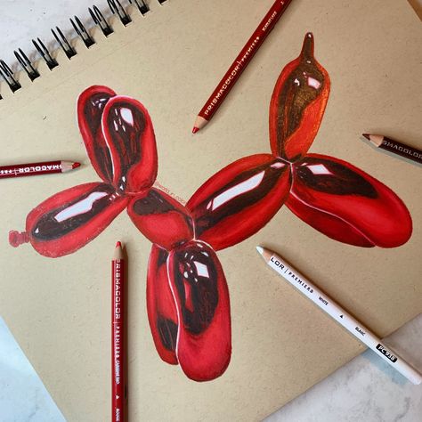 Balloon animal drawing by @world_in_colorr using colored pencils. #prismacolor #artist #art #coloredpencil #balloon Balloon Animal Drawing, Colored Pencil Artwork Ideas, Prismacolor Drawing, Prismacolor Art, Desen Realist, Realistic Pencil Drawings, Hijau Mint, Colored Pencil Artwork, Animal Drawing