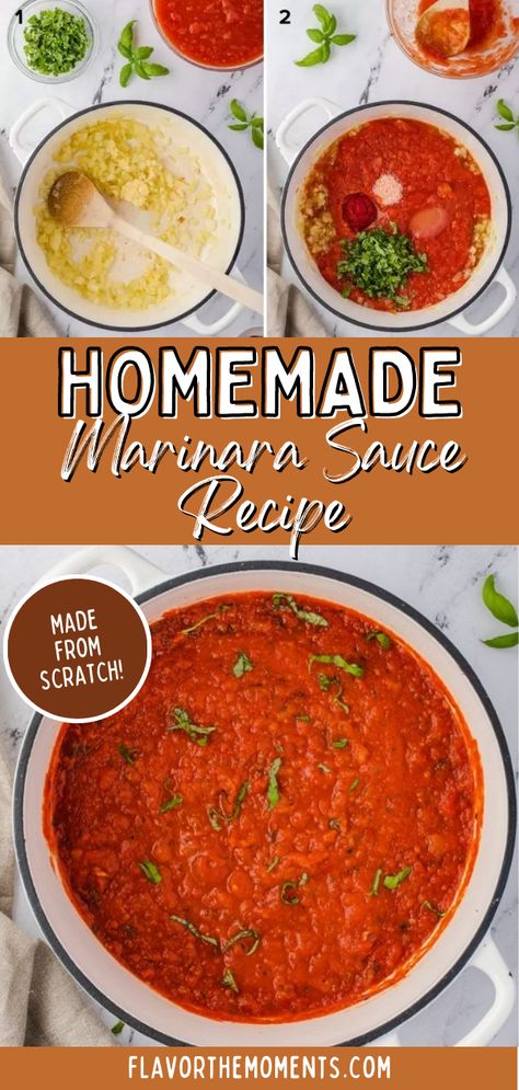 Homemade Marinara Sauce Recipe is so flavorful and so versatile! A good sauce recipe is worth its weight in gold, because it can transform an average meal into something very special. Learning how to make pesto sauce was a game changer for me. I prep a batch when I have the time, and it makes preparing recipes like my chicken pesto pasta and mushroom ravioli that much quicker! This easy marinara sauce is thick & rich with freshness that you can taste because there are no artificial ingredients. Easy Homemade Marinara Sauce, Vegan Pasta Noodles, Best Sauce Recipe, Chicken Pesto Pasta, Make Pesto, Easy Marinara Sauce, Dessert Pasta, Homemade Marinara Sauce, Mushroom Ravioli