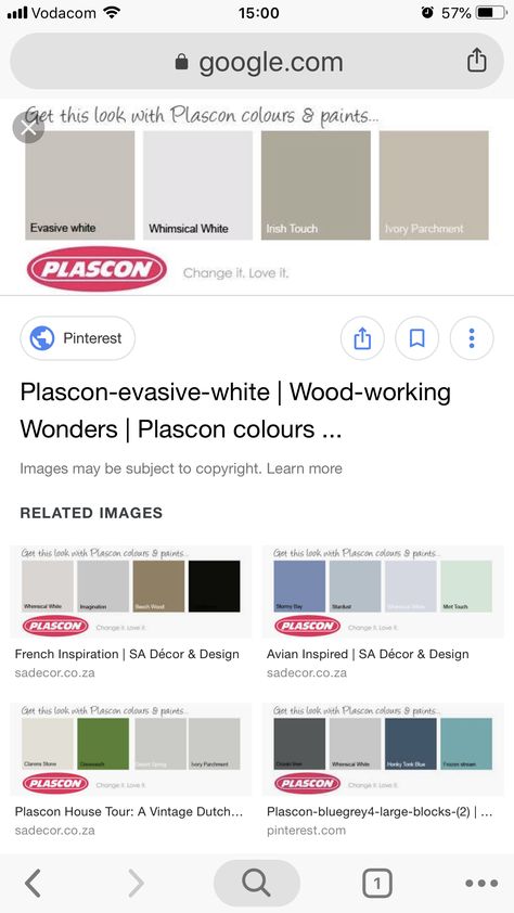 Plascon Paint Colours, Plascon Paint, Plascon Colours, Paint Colours, White Wood, Painted Furniture, Paint Colors, Woodworking, Paint