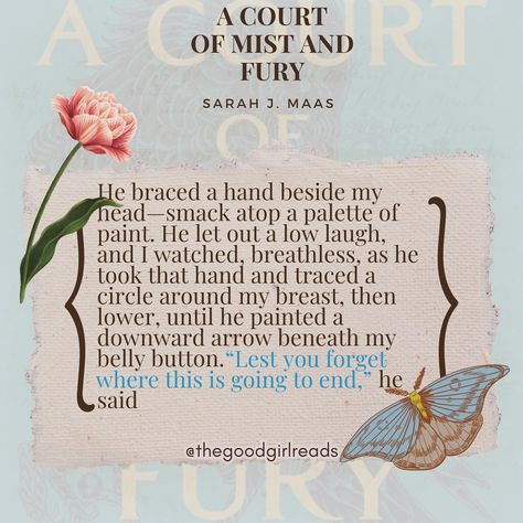 💦Thirsty Thursday💦 featuring: A Court of Mist and Fury by @sarahjmaas - Which is your favorite book of the series? Mine is for sure A Court of Mist and Fury. I just love their growing connection. The vibes. The characters. Top tier for me. I had a hard time not picking all the quotes from chapter 55 (IYKYK). Happy Thursday, friends! Stay thirsty 🥵 . . . . . . . . . . . . . . #acotar #acomaf #acourtofthornsandroses #acourtofmistandfury #sjm #sarahjmaas #spicyquotes #fantasyromance #romanti... A Court Of Mist And Fury Chapter 55, Court Of Mist And Fury, Romantic Book Quotes, Chapter 55, Romantic Fantasy, Thirsty Thursday, A Court Of Mist And Fury, Romantic Books, Fantasy Romance