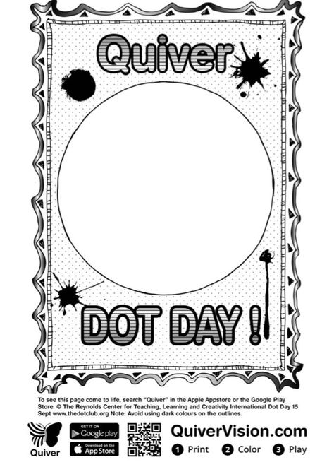 International Dot Day, Dot Day, Digital Portfolio, Elementary Art Projects, Coloring Apps, Yayoi Kusama, Connect The Dots, Quiver, Color Activities