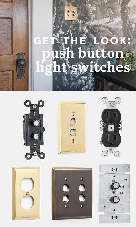 Push Button Light Switch, Button Light Switch, Black Light Switch, Small Home Improvements, Vintage Light Switches, Simple Dimple, Historic Colours, Three Way Switch, Ivy House