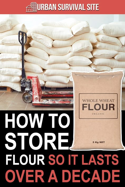 How To Store Flour, Frugal Pantry, Pantry Basics, Storing Food Long Term, Economics 101, Root Cellars, Survival Food Storage, Prepper Food, Survival Foods