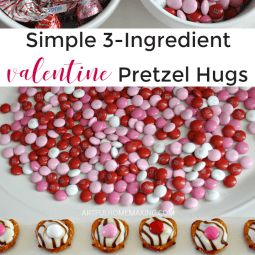 Simple 3-Ingredient Valentine Pretzel Treats - Artful Homemaking Pretzel Hugs, Christmas Toffee, Valentine Food, Valentines Party Food, Pretzel Treats, Valentine's Day Treats, Valentines Snacks, Valentines Baking, Popular Food