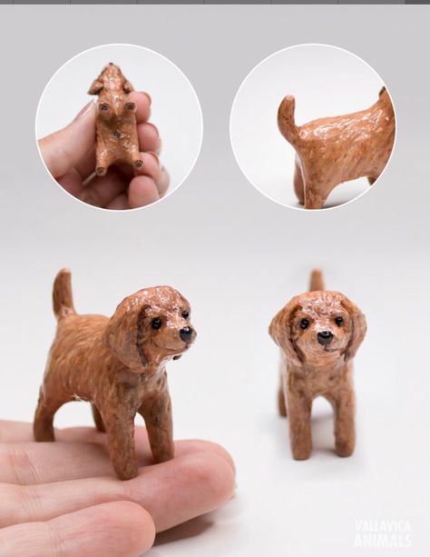 Polymer Clay Miniature, Custom Figurines, Pottery Animals, Animal Totem, Clay Diy Projects, Miniature Dogs, Polymer Clay Sculptures, Dog Sculpture, Horse Figurine