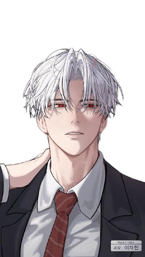 Anime White Hair Boy, Guys With White Hair, Boy With White Hair, White Hair Anime Guy, Anime Gangster, Anime Cupples, Animation Art Sketches, Cool Anime Guys, Anime Men