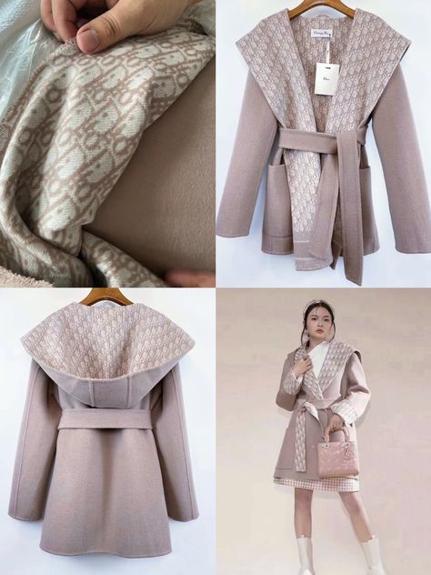 Dior Super Monogram Jacquard Wool Blended Fabric KBYM952 for Luxury Coats, Hoodies, Overcoats, Sweatshirts, Jackets, Winter Clothing. 900g Dior Winter, Dior Coat, Over Coat, Jackets Winter, Coat Outfits, Winter Clothing, Winter Outfit, Wool Blend, Winter Outfits