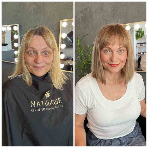 30 Hair Color, Lob With Bangs, Blonde Lob, Haircuts For Women Over 50, Covering Gray Hair, Bob Hairstyles For Fine Hair, Bob Haircuts For Women, Haircuts For Women, Bob Haircuts