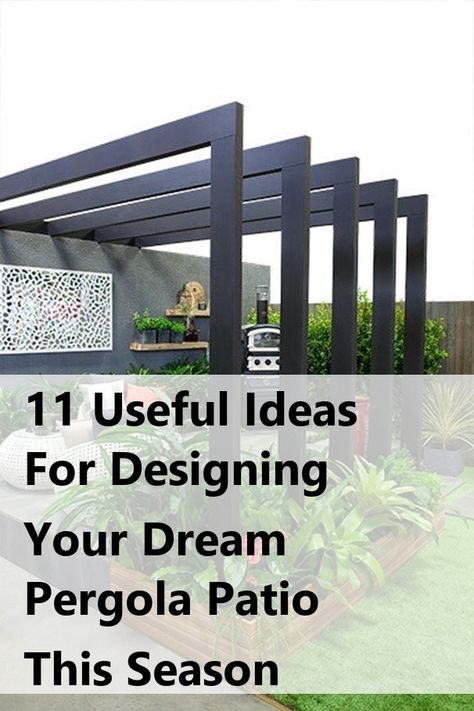 Transform your outdoor space with our guide to designing the perfect pergola patio! Discover 11 useful ideas that blend style and functionality, making your patio a cozy retreat for relaxation and entertainment. From choosing the right materials to incorporating lighting and plants, our tips will help you create a stunning pergola patio that enhances your home’s beauty. Start planning your dream outdoor oasis today! Pergola Ideas Attached To House, Outdoor Structure, Wood Railing, Useful Ideas, Relaxing Outdoors, Backyard Pergola, Outdoor Concert, Pergola With Roof, Backyard Spaces