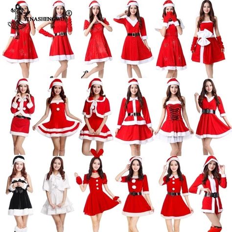 Fancy Mini Dress, Christmas Costumes Women, Santa Dress, Interesting Outfits, Outfit Halloween, Holiday Costumes, Christmas Costume, Costume Themes, Christmas Costumes