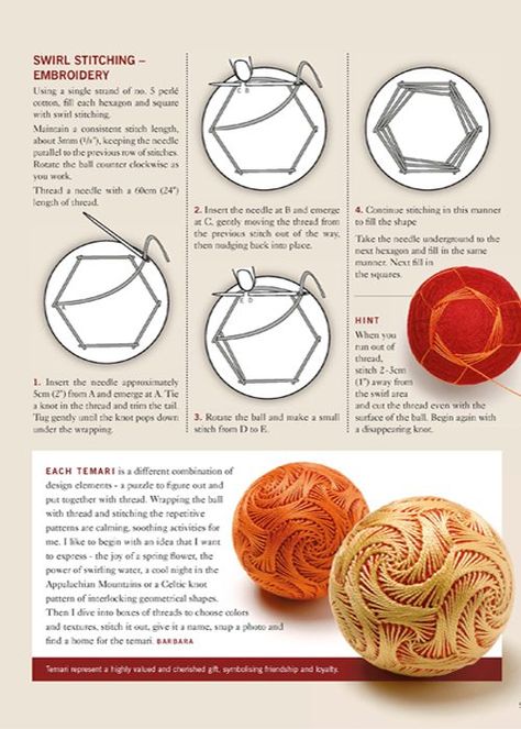 Oliver Twist Temari - Inspirations Studios Temari Patterns, Temari Ball, Temari Balls, Japan Crafts, Oliver Twist, Haken Baby, Japanese Embroidery, Japanese Crafts, Fabric Projects