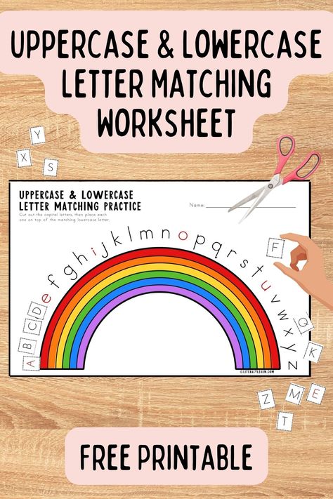 Upper Lowercase Letter Matching, Uppercase And Lowercase Letters Activity, Upper And Lowercase Letter Match Free Printable, Matching Upper And Lower Case Letters Free Printable, Rainbow Alphabet Letters Free Printable, Rainbow Letters Free Printable, Upper And Lower Case Letter Matching, Uppercase And Lowercase Matching, Alphabet Letter Find