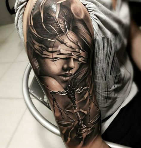 60 Best Libra Tattoo ideas Tattoo Balance, Hip Tattoo Quotes, Tato Phoenix, Justice Tattoo, Black And Grey Tattoo, Tattoo Dotwork, Girl Face Tattoo, Libra Tattoo, Scale Tattoo