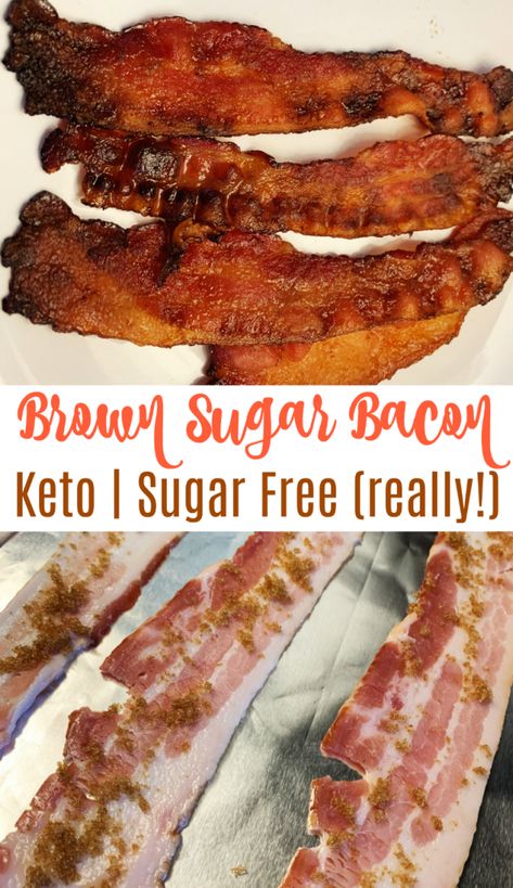 Brown Sugar Bacon that is Keto / Sugar Free ?? What?? Candied bacon / Low Carb / This brand of brown sugar works perfectly for Keto recipes - a perfect substitution! Keto Bacon, Brown Sugar Bacon, Keto Candy, Bacon Recipe, Candied Bacon, Ketogenic Diet Meal Plan, Ketogenic Diet Plan, Sugar Free Desserts, Bacon Recipes