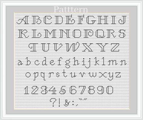 Back Stitch Alphabet, Backstitch Alphabet, Cross Stitch Monogram Patterns, Block Letter Alphabet, Cross Stitch Letter Patterns, Alphabet Patterns, Stitch Letters, Alphabet Cross Stitch, Cross Stitch Numbers