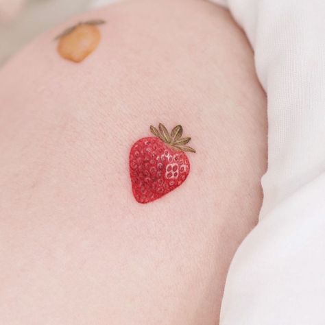 Nana Tattoo, Lemon Tattoo, Smiley Face Tattoo, Strawberry Tattoo, Symbols Of Love, Hip Tattoos Women, Stomach Tattoos, Love Inspiration, Red Carpets