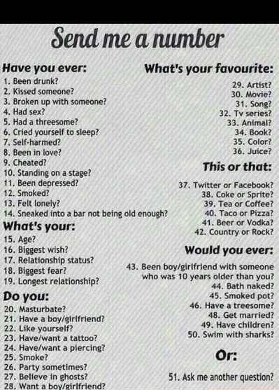 please send me a number!! rele wanna do this(; Pick A Number Clean, Send Me A Number Game Instagram Story, Send A Number Questions Instagram, Send Me A Number Game, Pick A Number Game Questions, Pick A Number Questions, Give Me A Number, Send Me A Number, Who's Most Likely To Questions