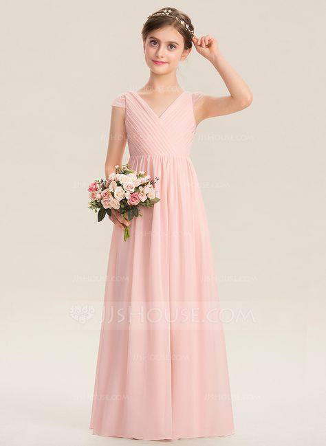 Junior Bridesmaid Dresses Pink, Dusty Rose Junior Bridesmaid Dress, Junior Bridesmaid Dresses Blush, Rose Boho Kids Maid Of Honor Dress, Junior Bridesmaid Dresses Jj'shouse, Bridesmaid Dresses Floor Length, Stunning Bridesmaid Dresses, Dresses Chiffon, Two Piece Homecoming Dress