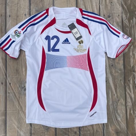 Henry #12 2006 World Cup Final France Retro Soccer Football Jersey France 2006 Jersey, France Football Jersey, France National Football Team, 2006 World Cup, Vintage Soccer Jersey, France Jersey, Retro Soccer Jersey, Football Jersey Outfit, Disney Characters Wallpaper