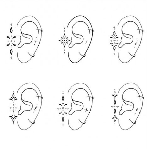 Small Facial Tattoos For Women, Small In Front Of Ear Tattoo, Viking Ear Tattoo For Women, Ear Tattoo Tragus, Next To Ear Face Tattoo, Small Side Of Face Tattoo, Ear Ornamental Tattoo, Inner Ear Tattoo Ideas, Tree Sternum Tattoo