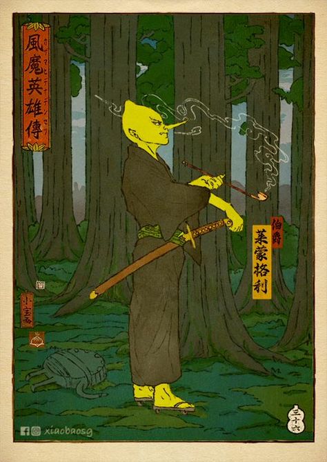 (1) Cartoon Network on Twitter: "Adventure Time inspired by Japanese Ukiyo-e woodblock print art by @xiaobaosg 👹🏯 #AdventureTime #CartoonNetwork #fanart #fanartfriday #Ukiyoe #Japanesewoodblockprint https://t.co/NNlTkqCWPI" / Twitter Lemongrab Fanart, Earl Of Lemongrab, Dnd Art, Ukiyo E, Japanese Woodblock Printing, One Million, Woodblock Print, Freelance Illustrator, Art Show