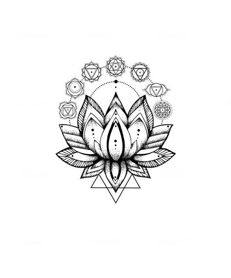 Meditation Tattoo, Tibetan Tattoo, Small Lotus Tattoo, Lotus Mandala Tattoo, Draw Mandala, Love Symbol Tattoos, Chakra Tattoo, Mandala Tattoos, Buddha Tattoo Design