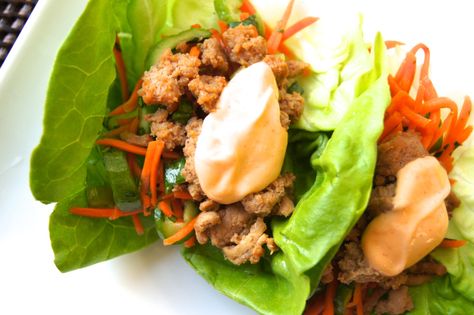 Turkey ‘Banh Mi’ Lettuce Wraps Bunless Burger, Banh Mi Sandwich, Bahn Mi, Lettuce Wrap, Summer Rolls, Banh Mi, Lettuce Wraps, Ground Turkey, Shovel