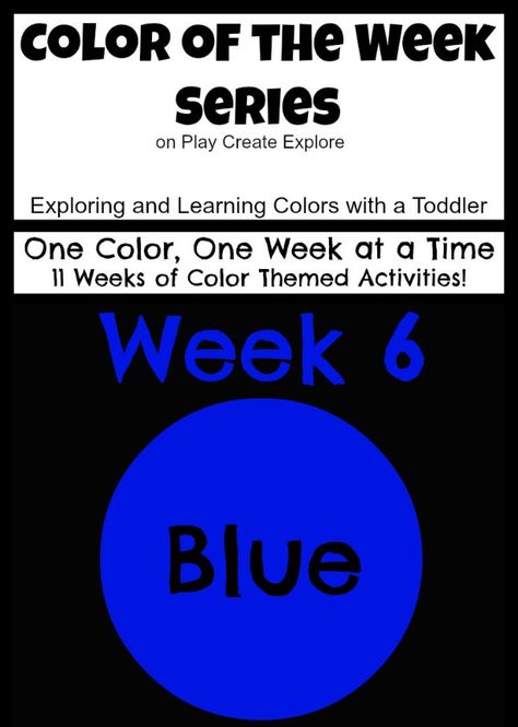 Color of the Week: Blue! Lots of fun ideas for exploring the color BLUE! Color Blue Activities, Toddler Lessons, Color Of The Week, Lesson Plans For Toddlers, Preschool Colors, Toddler Classroom, Toddler Education, The Color Blue, Blue Crafts