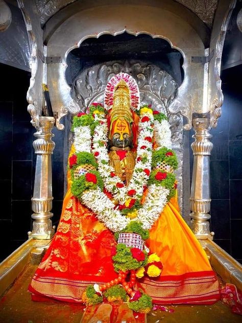 Yedeshwari Devi, Tuljapur Bhavani Mata Wallpaper, Tulja Bhavani, Shivaji Maharaj Hd Wallpaper, Deer Wallpaper, Hd Dark Wallpapers, Stone Wall Design, Black Gold Wedding, Baby Ganesha