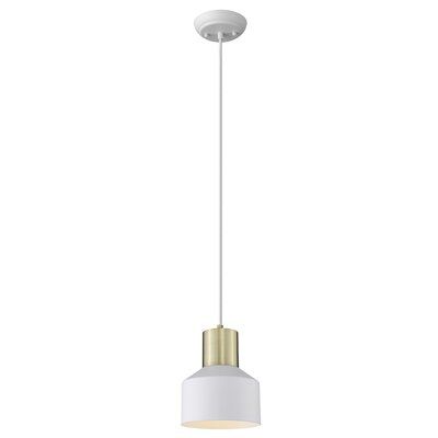 Mercer41 Conners 1-Light Dome Pendant Finish: White Geometric Bowl, Foyer Pendant, Kitchen Island Pendants, Circular Design, Lantern Pendant, The Ceiling, Hanging Pendant Lights, Lighting Store, Hanging Light