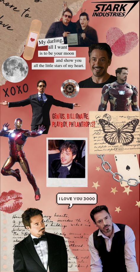 I Love You 3000 Sticker, I Love You 3000 Wallpaper Aesthetic, I Love You 3000, Man Aesthetic Wallpaper, Tony Stark Heart, Red Vintage Aesthetic, Tony Stark Wallpaper, Films Posters, Man Aesthetic