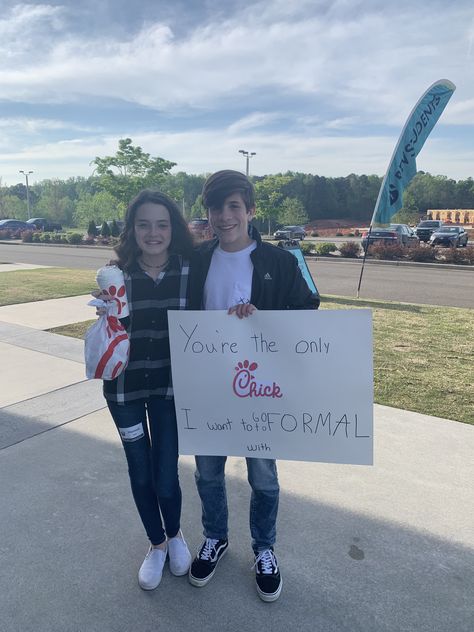 my friend got asked to formal yesterday!! Chick Fil A Promposal, Prom Proposals, Cute Prom Proposals, Prom Proposal, Chick Fil A, My Friend, Prom, Quick Saves