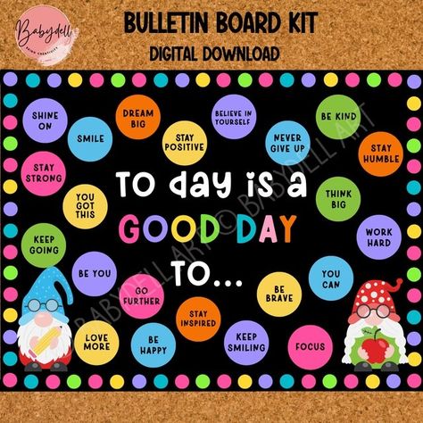 BABYDell - Etsy New Beginnings Bulletin Board, Inspirational Boards For School, Motivation Board For Students, You Are Bulletin Board, Today Is A Good Day To Bulletin Board, Wonderful Me Bulletin Board, High School Decorations Classroom, Teacher Bulletin Boards Elementary, Kindness Bulletin Board Elementary