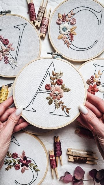 Cupofneedles♡Hand embroidery on Instagram: "My absolute bestseller✨️ Alphabet PDF pattern + 6 video tutorials🔥 Buy on my website, link is in my bio😉" Alphabet Embroidery, Video Tutorials, Be Afraid, My Website, Pdf Pattern, Alphabet, Embroidery, Pattern