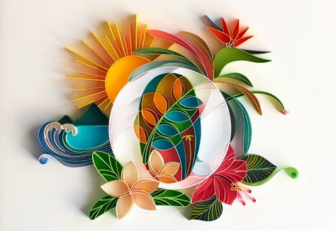 Trend Report: Contemporary Paper Quilling - Craft Industry Alliance Typographic Artwork, Quilling Letters, Arte Quilling, Paper Quilling Cards, Quilling Work, Paper Quilling Patterns, Quilled Paper Art, Quilled Creations, Quilling Craft