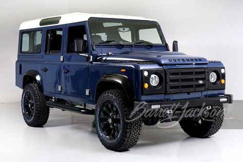 Land Rover Defender Custom, Vintage Pickup, Vintage Pickup Trucks, Barrett Jackson Auction, Land Rover Defender 110, Barrett Jackson, Defender 110, New Build, Land Rover Discovery