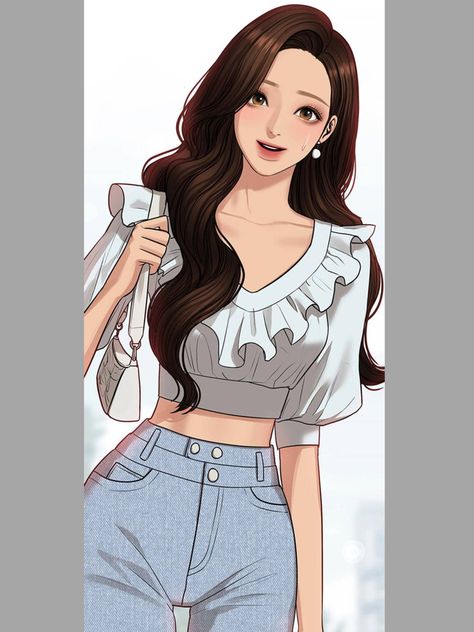 True Beauty Outfits Webtoon, Jugyeong True Beauty, Webtoon Fashion, Webtoon Outfits, Romance Manhwa, Persona Anime, Ny Outfits, Cute Love Memes, Love Triangle