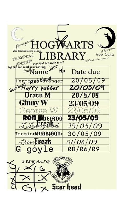 Hogwarts Library Card, Hogwarts Library, Library Card, Hogwarts, Anger, Harry Potter, Writing, Reading