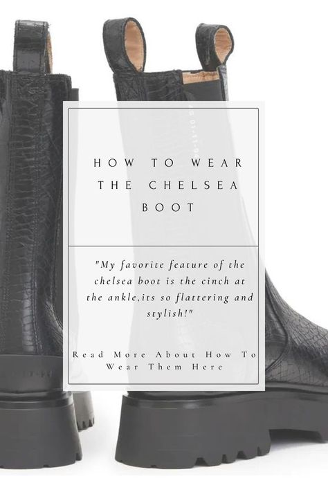 1. Make sure the Chelsea boots are visible and noticeable: Make sure your Chelsea boots stand out. Whether you choose to go for a vibrant pop of color or a more subtle black or brown, make sure the boots are the focal point of your look. Read More Here What To Wear With Chelsea Boots, Black Chelsea Boots Outfit, Brown Chelsea Boots Outfit, Chelsea Boots Outfits, Chelsea Boot Outfit, Chelsea Boots Outfit, Boot Stand, Brown Chelsea Boots, Trending Boots