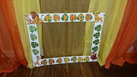 Lion King Selfie Frame Eventfulcreationsofsc@gmail.com Lion King Photo Booth Frame, Selfie Frame, Lion King Birthday, King Birthday, Cornice, Lion King, 1st Birthday, Lion, Birthday