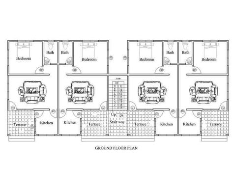 20×60 House Plan East Facing, 25×60 House Plan West Facing, East Facing House Plan Vastu 30x40 Duplex, 35 X 65 House Plan Pakistan, 30x60 House Plans India East Facing, Kitchen Terrace, 3 Bedroom Bungalow, Terrace Kitchen, Ground Floor Plan