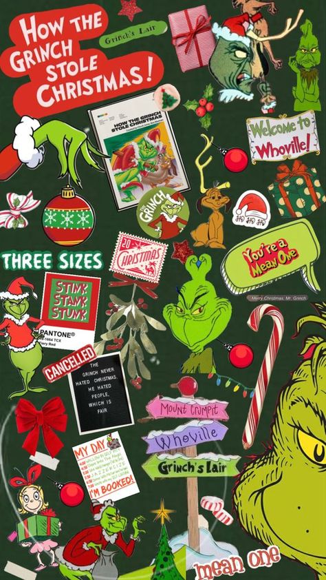 Christmas Wallpaper Ideas Grinch, Grinch Lockscreen Aesthetic, Grinch Astethic Wallpaper, Grinch Astethic, How The Grinch Stole Christmas Wallpaper, Aesthetic Grinch Wallpaper, Grinch Wallpaper Iphone Aesthetic, Grinch Backgrounds, Grinch Aesthetic Wallpaper