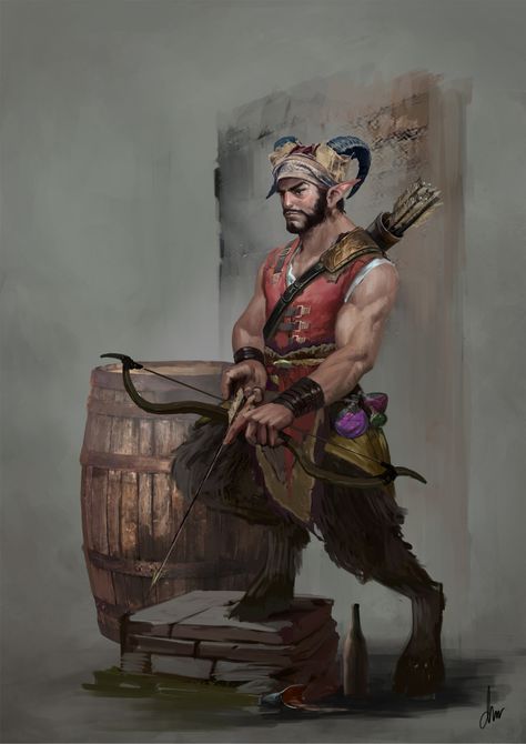 ArtStation - Satyr Dnd Faun, Satyr Male, Dnd Satyr, Satyr Dnd, Dnd Species, Satyr Art, Medieval Faceclaims, Dnd Ranger, Npc Rpg