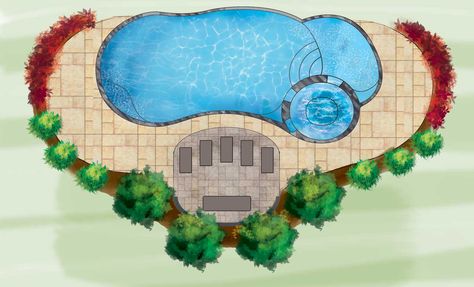 Freeform Pool Designs, Paradise Pools, Diy Fish Tank, Freeform Pools, Leisure Pools, Conceptual Artwork, Fiberglass Swimming Pools, Swimming Pools Inground, Splash Pad