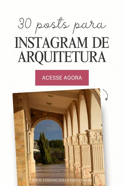 Imagem contém paisagem arquitetônica e a frase “30 posts para instagram de arquitetura” Story Post, Personal Trainer, No Instagram, Digital Marketing, Marketing, Instagram, Design