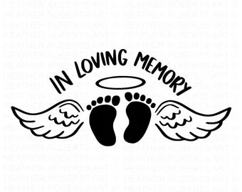 In Loving Memory Svg, Angel Wings Svg, In Loving Memory Tattoos, In Loving Memory Quotes, Pregnancy And Infant Loss, Baby Reindeer, Baby Loss, Mom Life Svg, Memorial Tattoos