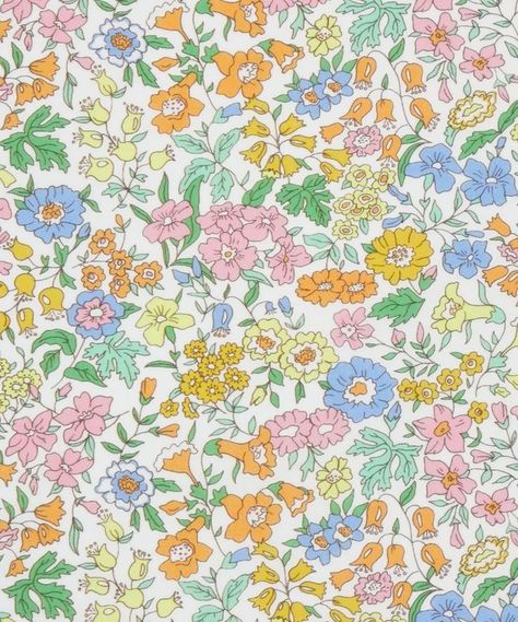 Liberty Fabrics - Emma Amelia Organic Tana Lawn™ Cotton Emma Bloom, Cute Home Screen Wallpaper, Cute Home Screens, Floral Textile, Floral Wallpaper Iphone, Liberty Fabrics, Vintage Floral Wallpapers, Background Aesthetic, Whimsical Design